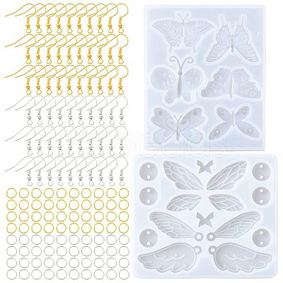 2Pcs 2 Styles DIY Butterfly Ornament Silicone Molds DIY-FS0010-05-1