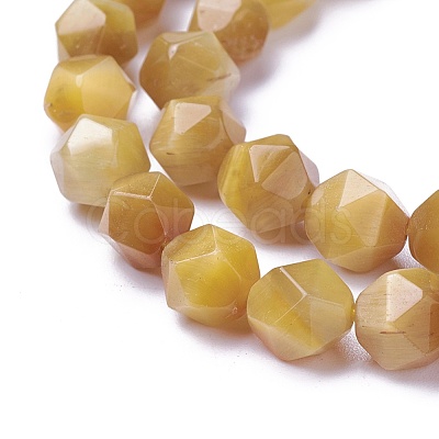 Natural Tiger Eye Beads Strands G-P424-A02-8mm-1