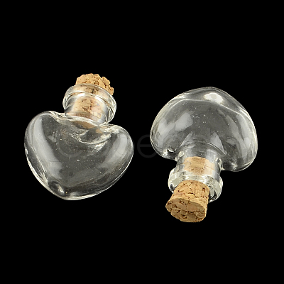 Heart Glass Bottle for Bead Containers X-AJEW-R045-02-1
