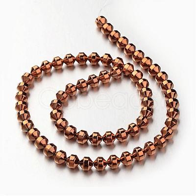 Electroplate Non-magnetic Synthetic Hematite Bead Strands G-F300-31A-1
