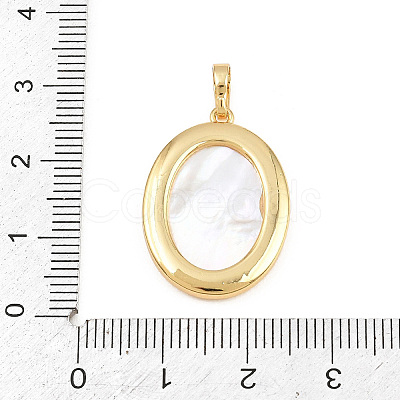 Brass with White Shell Pendants SH-CBA56CE-08G-01-1
