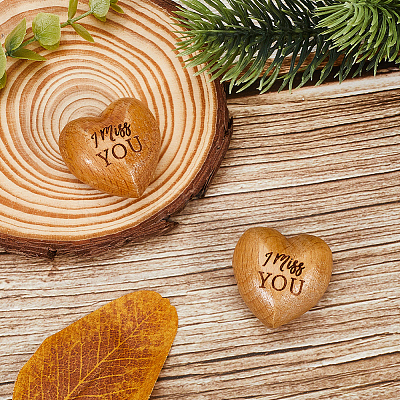 2Pcs Beech Wood Display Decorations AJEW-CN0002-86-1