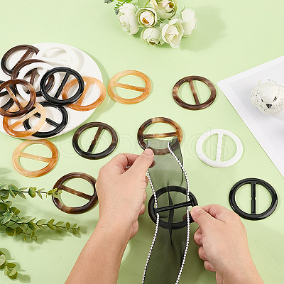 20Pcs Resin Tri-Glide Adjuster Buckles FIND-GF0008-12D-1