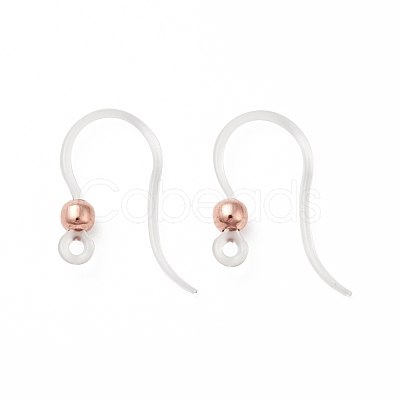 Transparent Resin Earring Hooks RESI-G050-01RG-1