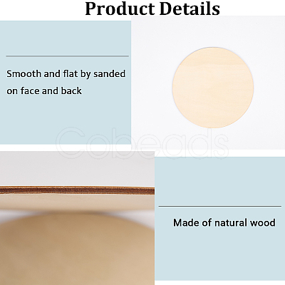 6Pcs Unfinished Wood Chips AJEW-CP0009-86-1