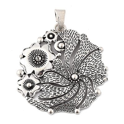 Tibetan Style Alloy Big Pendants PALLOY-D362-02AS-A-1