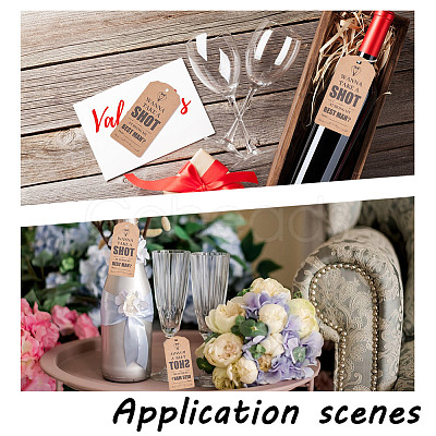 10Pcs Wanna Take A Shot At Being My Groomsmen Proposal Cards Bottle Tags AJEW-NB0006-71-1