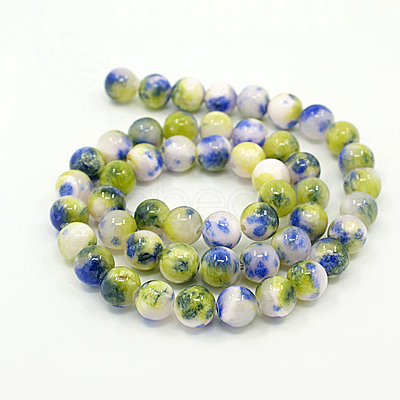Natural Persian Jade Beads Strands X-G-D434-6mm-05-1