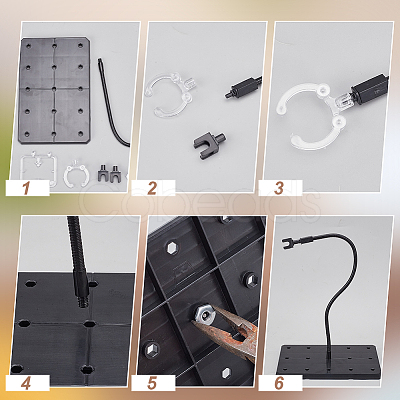 Plastic Assembled Action Figure Display Holders ODIS-WH0043-79-1