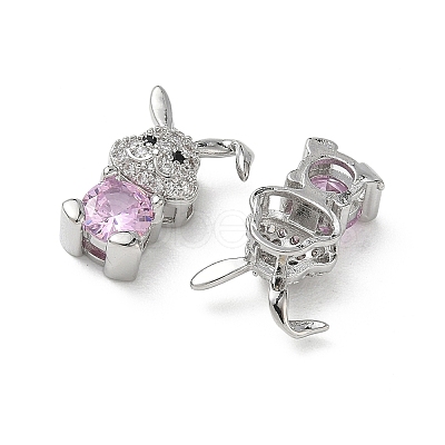 Brass Micro Pave Mixed Color Cubic Zirconia Pendants KK-A299-07P-1