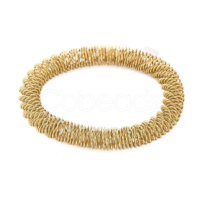 304 Stainless Steel Stretch Bangles for Women BJEW-P315-02E-G-1