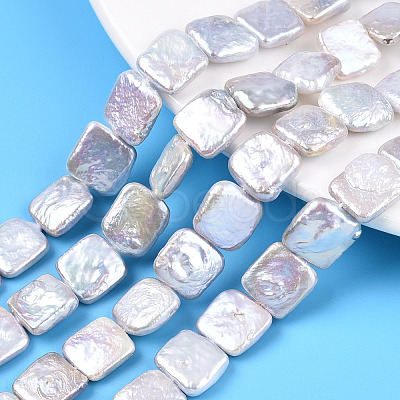 Baroque Natural Nucleated Pearl Keshi Pearl Beads Strands PEAR-S020-K09-2-1