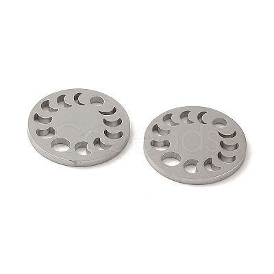 Tarnish Resistant 304 Stainless Steel Connector Charms STAS-J042-17P-1
