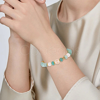 1 Strand Natural Flower Amazonite Beads Strands G-SC0003-75-1