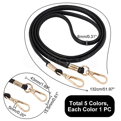 5Pcs 5 Colors PU Leather Bag Straps FIND-PH0017-60-1