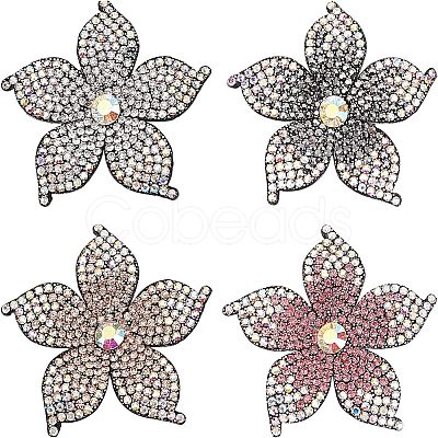 4Pcs 4 Color Imitation Leather Cloth Iron on/Sew on Patches DIY-FH0003-99-1