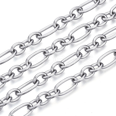 Tarnish Resistant 304 Stainless Steel Figaro Chains Chains CHS-N001-03P-1