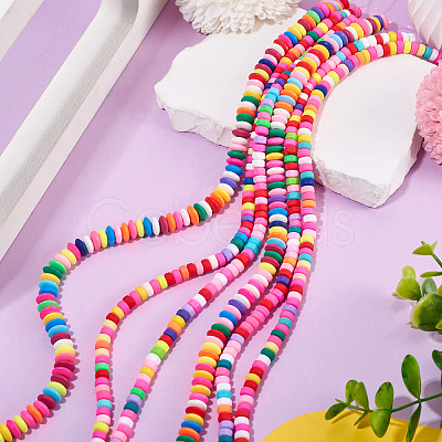 6Strands 3 Styles Handmade Polymer Clay Beads Strand CLAY-TA0002-09-1
