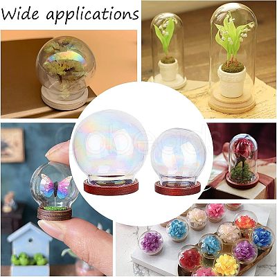 SUPERFINDINGS 8 Sets 2 Style Glass Dome Cover ODIS-FH0001-12-1