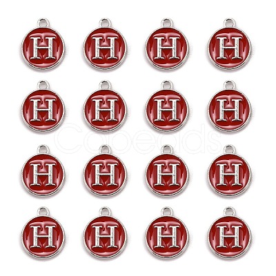 Platinum Plated Alloy Enamel Charms LS-ENAM-S118-03H-P-1
