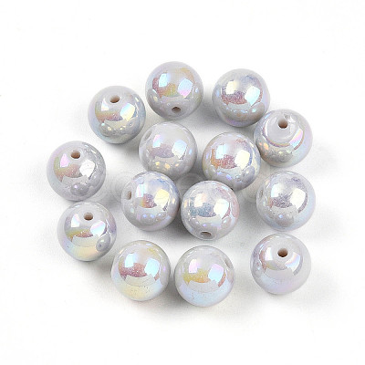 Electroplate Pearlized Glass Pearl Beads EGLA-T021-14C-02-1