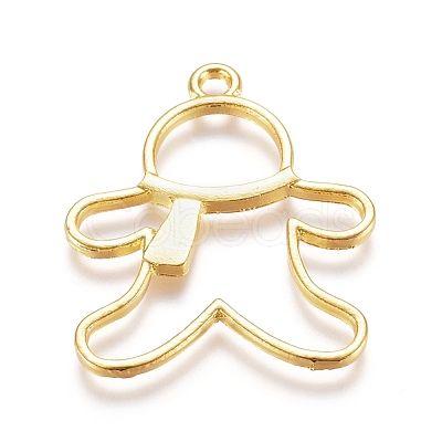 Zinc Alloy Open Back Bezel Pendants PALLOY-E564-80G-1