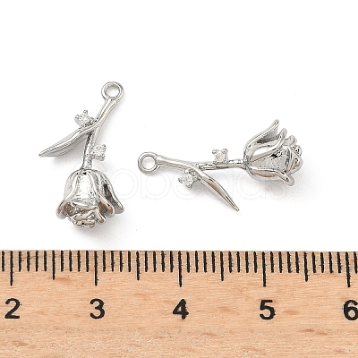 Brass Micro Pave Cubic Zirconia Pendants KK-L260-15P-1