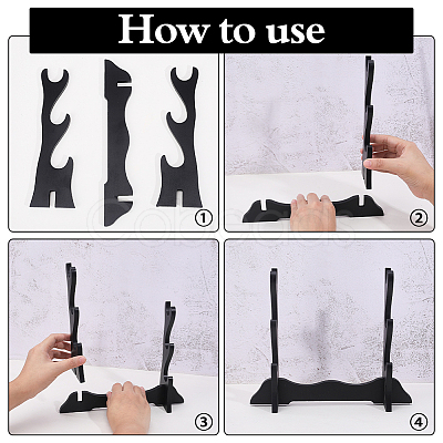 2-Tier MDF Board Sword Display Rack ODIS-WH0043-257B-1