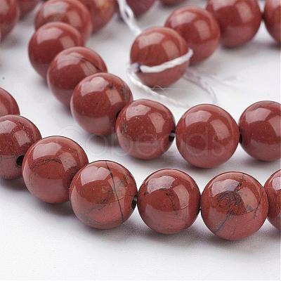 Natural Red Jasper Round Beads Strands GSR011-1
