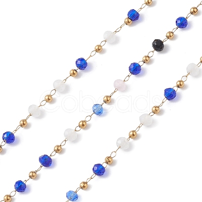 Handmade Glass Beaded Chains CHS-P016-45G-03-1