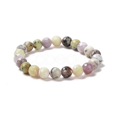Natural African Opal Beaded Stretch Bracelets BJEW-K233-01B-01-1