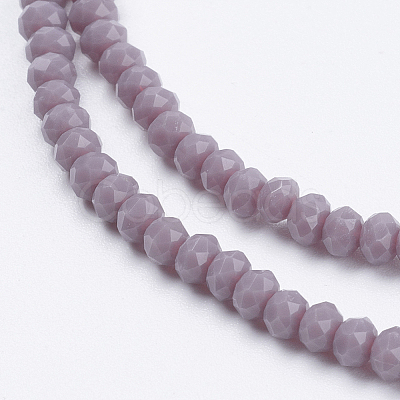 Opaque Solid Color Glass Bead Strands GLAA-F076-A06-1