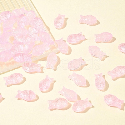 50Pcs Transparent Spray Painted Glass Beads GLAA-FS0002-06I-1