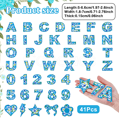 41Pcs Cotton Clothing Patches PATC-NB0001-56B-1
