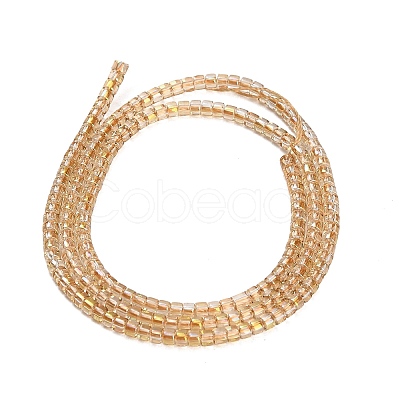Electroplate Glass Beads Strands GL-CBAA615-01G-1