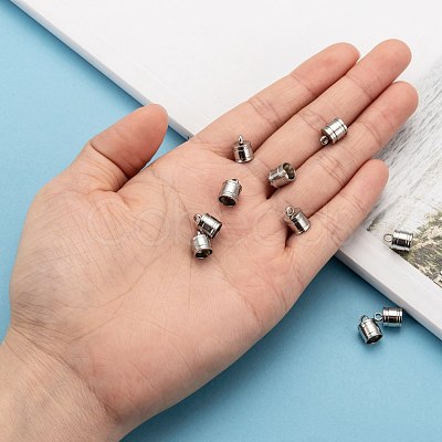 Tarnish Resistant 304 Stainless Steel Cord Ends X-STAS-E020-2-1