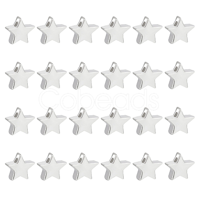 24Pcs Sterling Silver Beads STER-BC0001-99-1