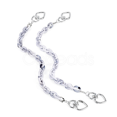 2Pcs Acrylic Link Bag Extender Chains HJEW-TAC0143-1