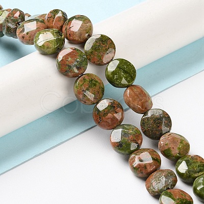 Natural Unakite Beads Strands G-K357-B04-01-1