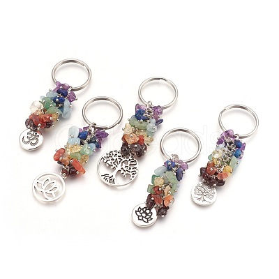 Natural Gemstone Keychain Sets KEYC-JKC00163-1