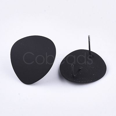 Spray Painted Iron Stud Earring Findings IFIN-S703-15A-1
