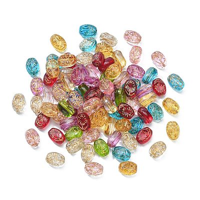 100Pcs Transparent Glass Beads Strands GLAA-CJ0002-10-1
