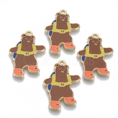 Alloy Enamel Pendants X-ENAM-T011-03KC-RS-1