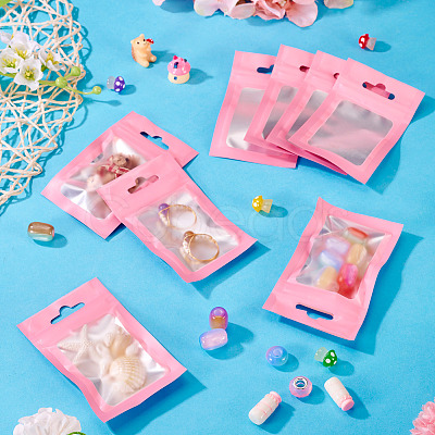 160Pcs Plastic Yin-yang Resealable Bags with Visible Window ABAG-TA0001-94B-1