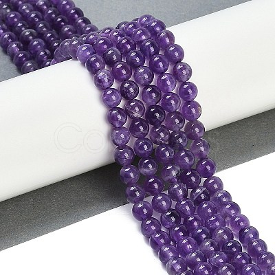 Natural Amethyst Beads Strands G-S333-6mm-020-1