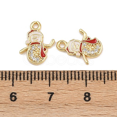 Brass Micro Pave Cubic Zirconia Charms LS-KK-Z129-01G-01-1