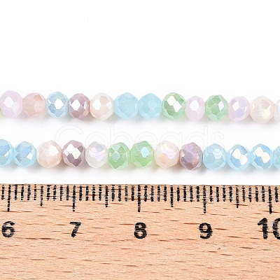 Electroplate Glass Beads Strands GLAA-T023-B16-02-1