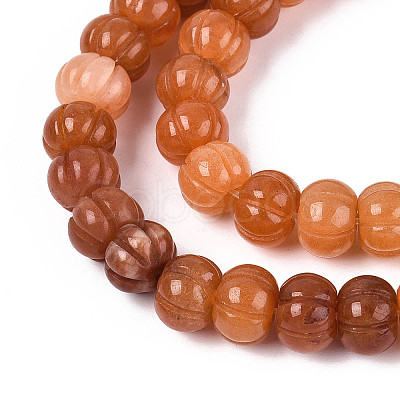 Natural Pink Aventurine Beads Strands G-T144-A09-02-1