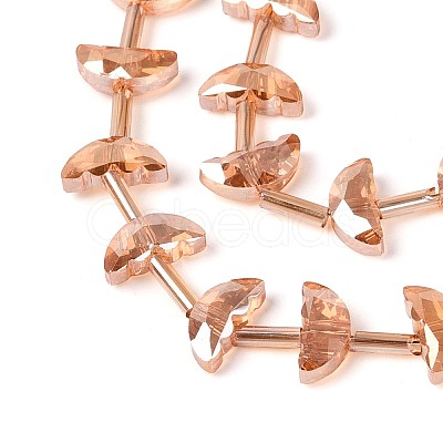 Electroplate Transparent Glass Beads EGLA-H112-05HP-04-1