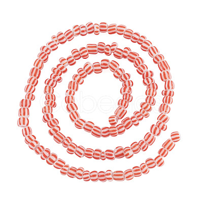 2Strands Handmade Lampwork Beads Strands BLOW-TADJ0001-01H-1